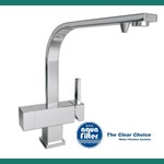 Three-way kitchen sink tap for cold,
 hot and filtered water.