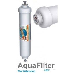 Aquafilter 10" X 2" In-line G.A.C.Cartridge (1/4"  Embedded Push Fit Inlet/Outlet)